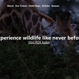 A screenshot of the Riget Zoo Adventures app